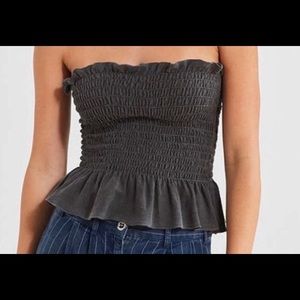 Urban Outfitters smocked ruffle tube top